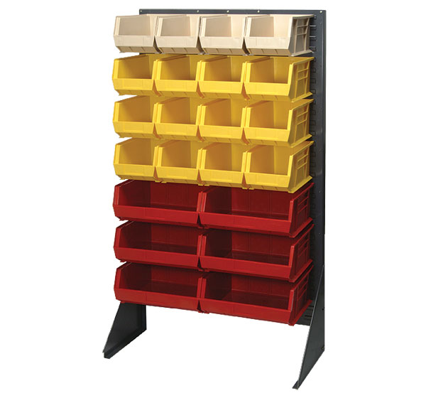 Single-Sided Louverd Stands with Bins