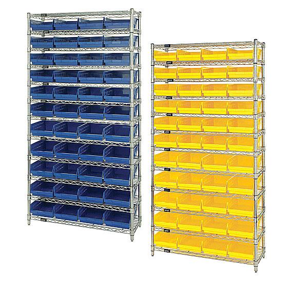 Wire Shelving Shelf Bin Organizers with                               4