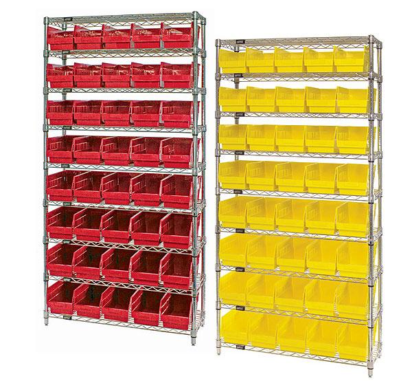 Wire Shelving Shelf Bin Organizers with                               6