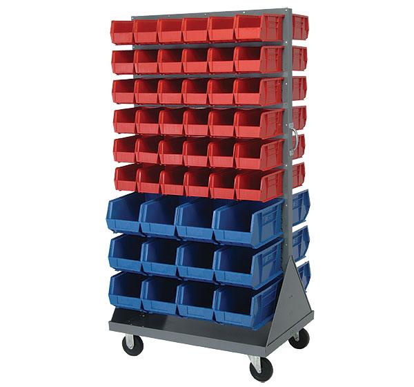 Louvered Panel Carts with Bins