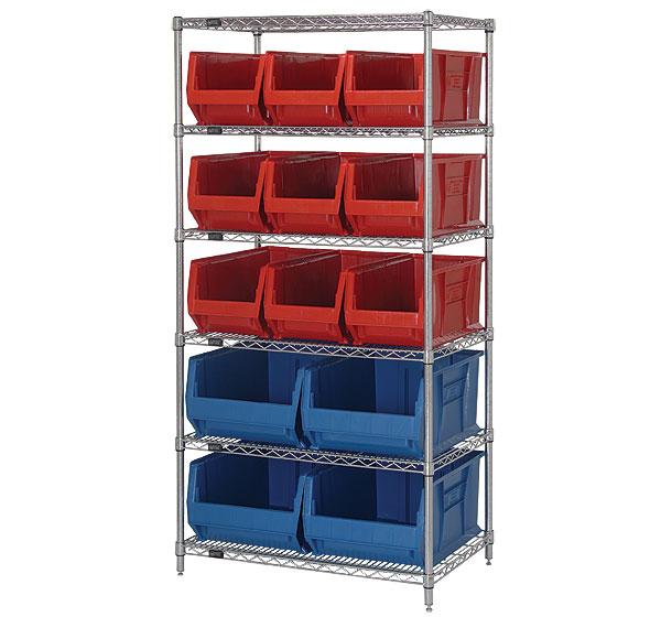 Wire Shelving Stackable Bin Organizers           30