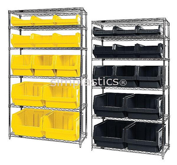 Wire Shelving with Magnum Bins